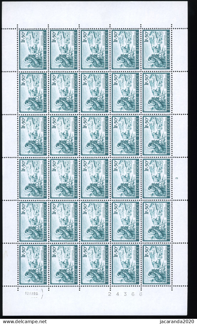 België 1391 - Zuidpool Expedities - Volledig Vel - Feuille Complète - MNH - Plnr 3 - 1961-1970