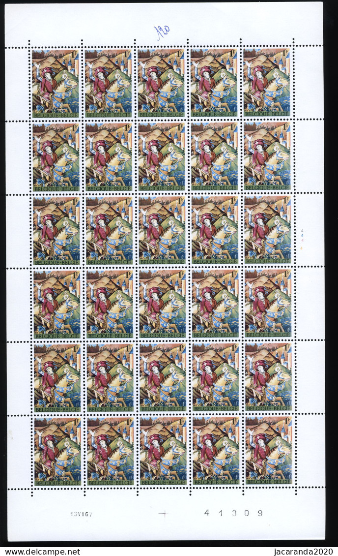 België 1425 - Charles Plisnier  - De Raedt - Volledig Vel - Feuille Complète - MNH - Plnr 4 - 1961-1970