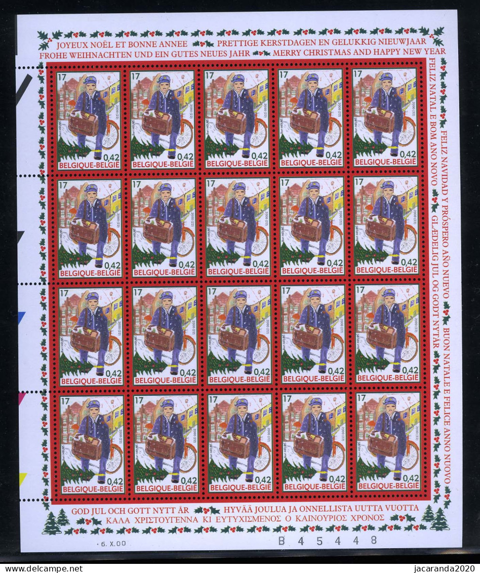 België F2942 - Kerstmis 2000 - Volledig Vel - Feuille Complète - MNH - Plnr - - 1991-2000