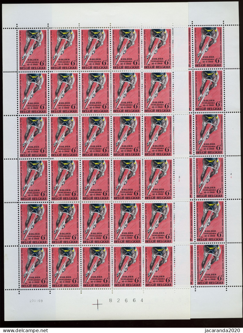 België 1498 ** - Wereldkampioenschap Wielrennen Te Zolder - Cyclisme - MNH - Pl 3-4 - 1961-1970