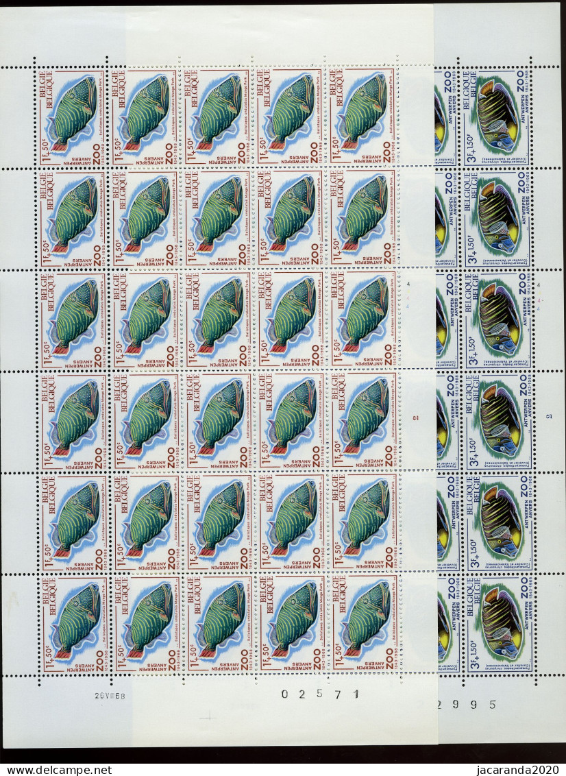 België 1470/73 ** - Zoo Van Antwerpen - Vissen - Poissons - Volledige Reeks In Vel - MNH - Niet Geplooid - Non Plié - 1961-1970