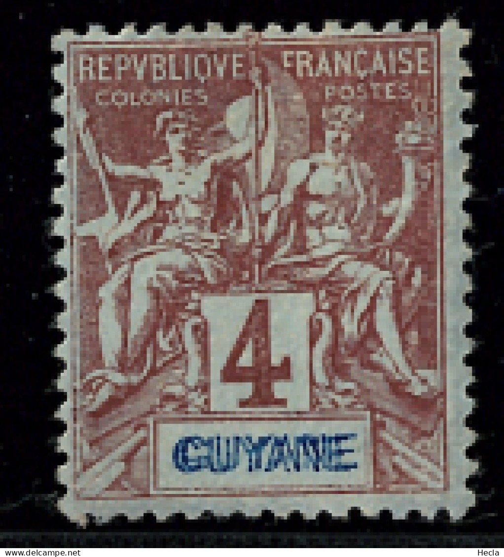 Variété SIGNEE Guyane Type Groupe N° 32a Y&T - Ungebraucht