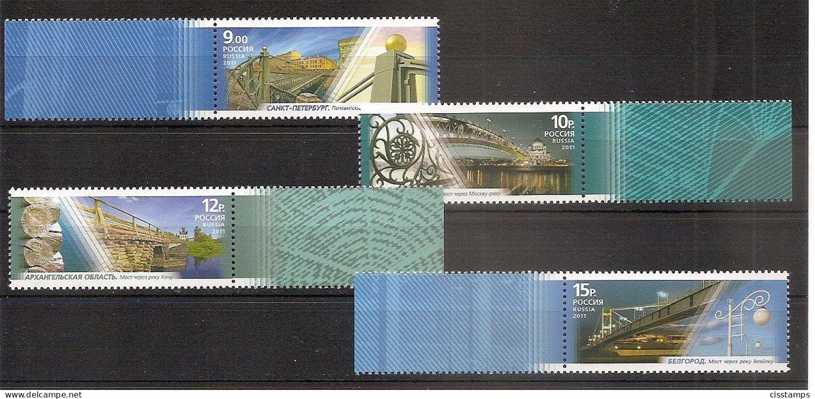 RUSSIA 2011●Bridges●Architecture●Mi 1733-36 MNH - Bridges