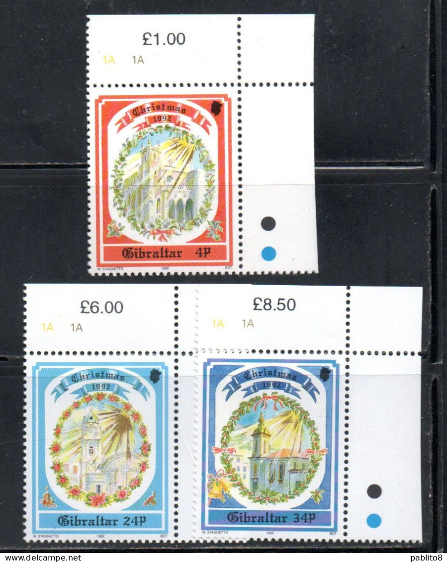 GIBRALTAR GIBILTERRA 1994 CHRISTMAS NATALE NOEL WEIHNACHTEN NAVIDAD SERIE OF 3 SET MNH - Gibraltar