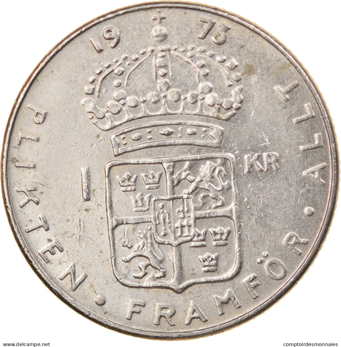 Monnaie, Suède, Gustaf VI, Krona, 1973, TTB, Copper-Nickel Clad Copper, KM:826a - Altri & Non Classificati