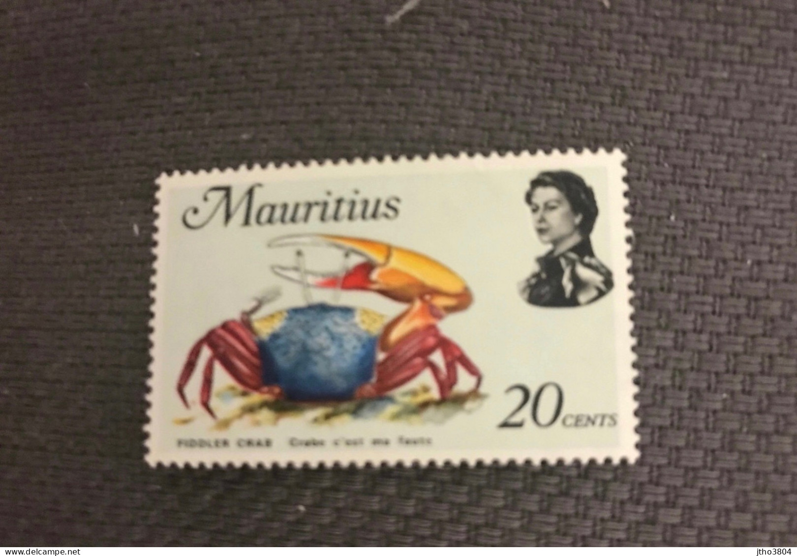 MAURICE 1969 1v Neuf MNH ** Mi 330 Marine Life Shrimp Conchas Shells Muscheln Conchoglie MAURITIUS - Mauritius (1968-...)