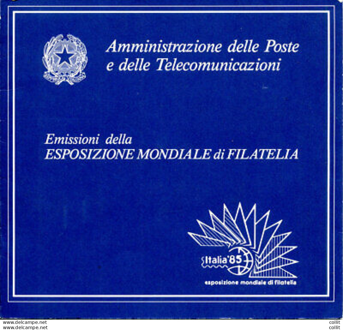 Precursore 1985 - Folder  "Esposizione Mondiale Di Filatelia" - Presentatiepakket