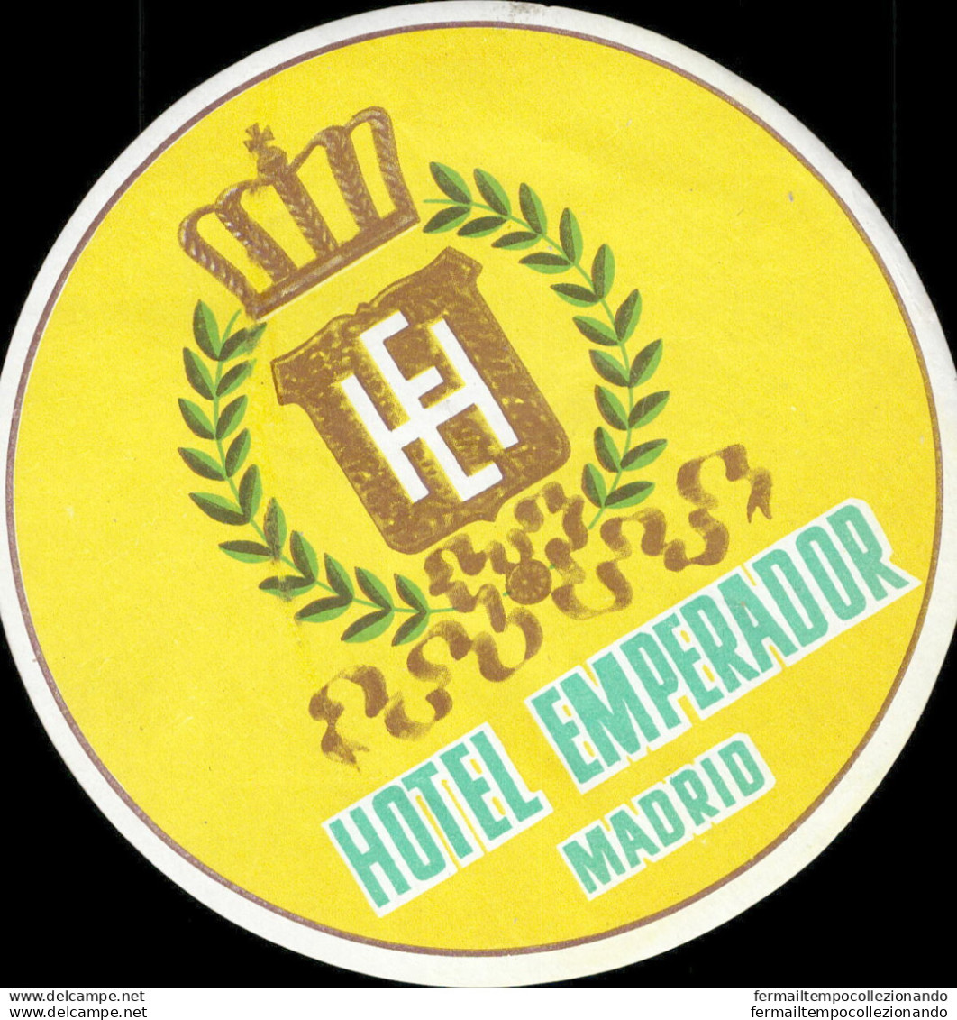 Bh80 Etichetta Da Bagaglio Hotel Emperador Madrid   Spagna Spain - Otros & Sin Clasificación