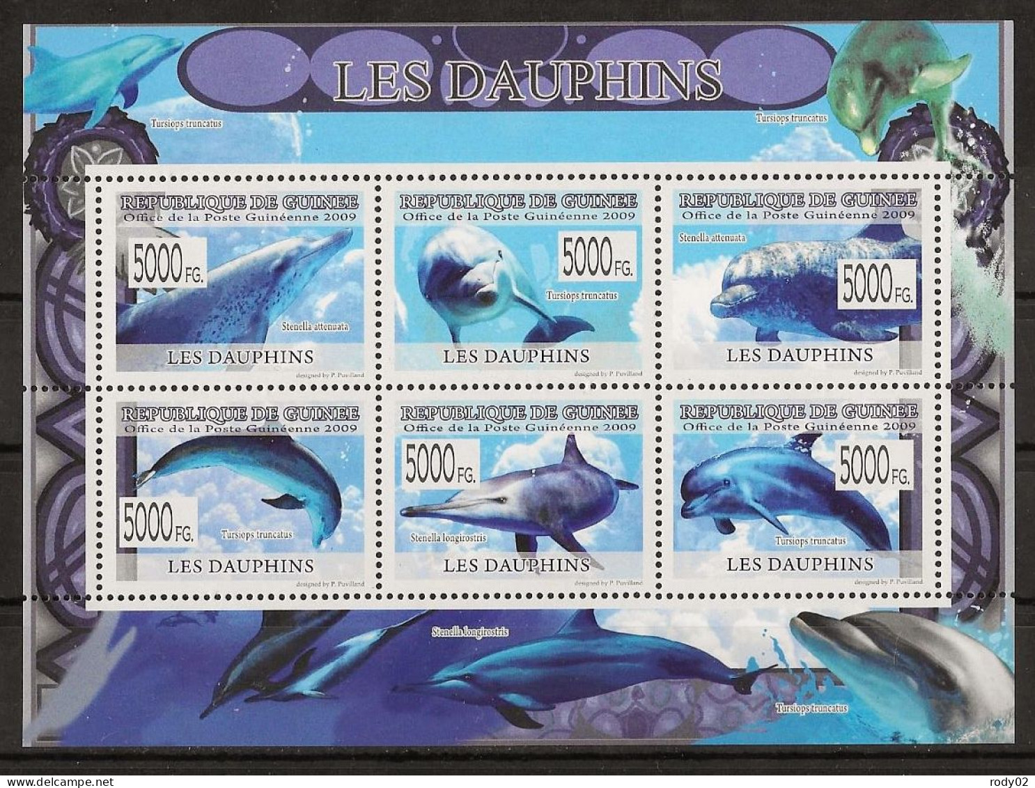 GUINEE - DAUPHINS - N° 4008 A 4013 ET BF 968 - NEUF** MNH - Delfine