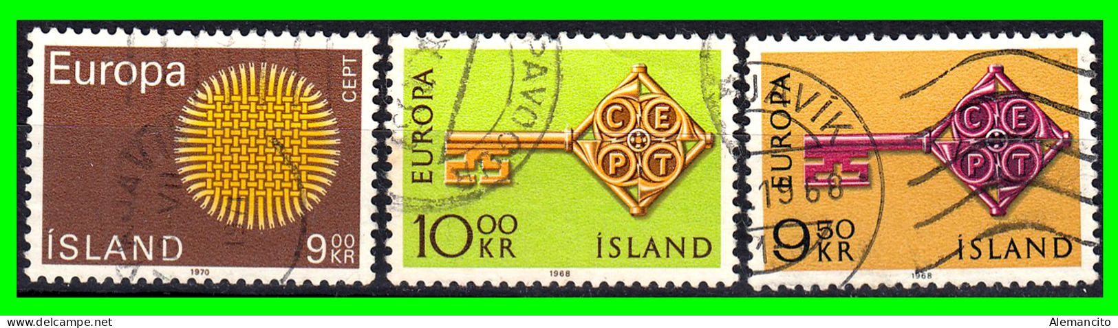 ISLANDIA 3 SELLOS TEMATICA EUROPA SEPT - Used Stamps