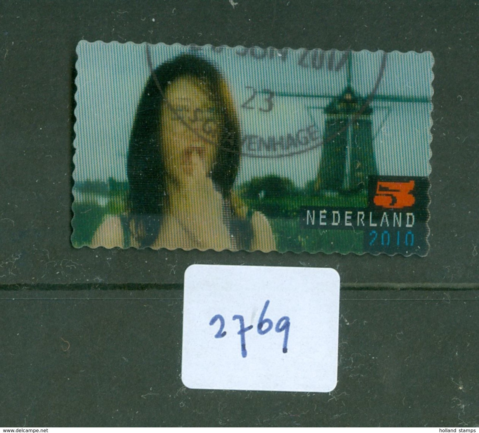 Nederland NVPH Nr.  2769 * 3 DIMENTIONAL * Filmpostzegel Met Carice Van Houten * MOLEN * POSTFRIS GESTEMPELD - Used Stamps