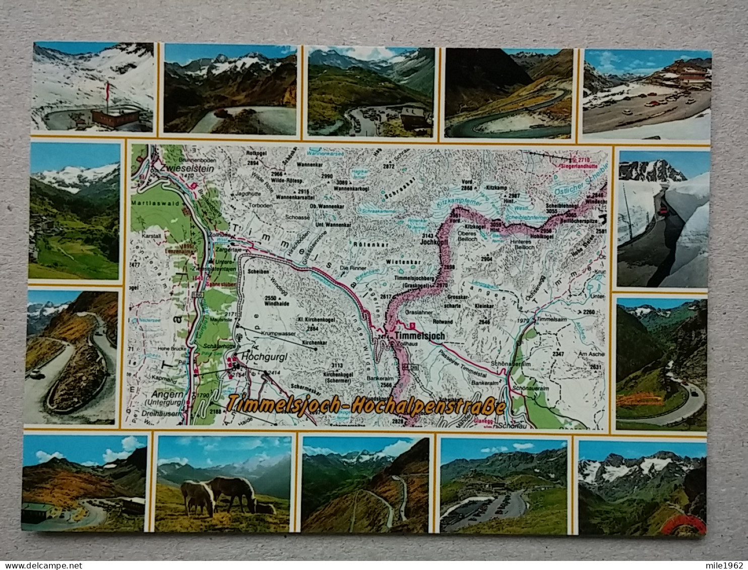 KOV 401-103 - AUSTRIA, TIROL, HOCHALPENSTRASSE, PLANE, MAP - Sölden