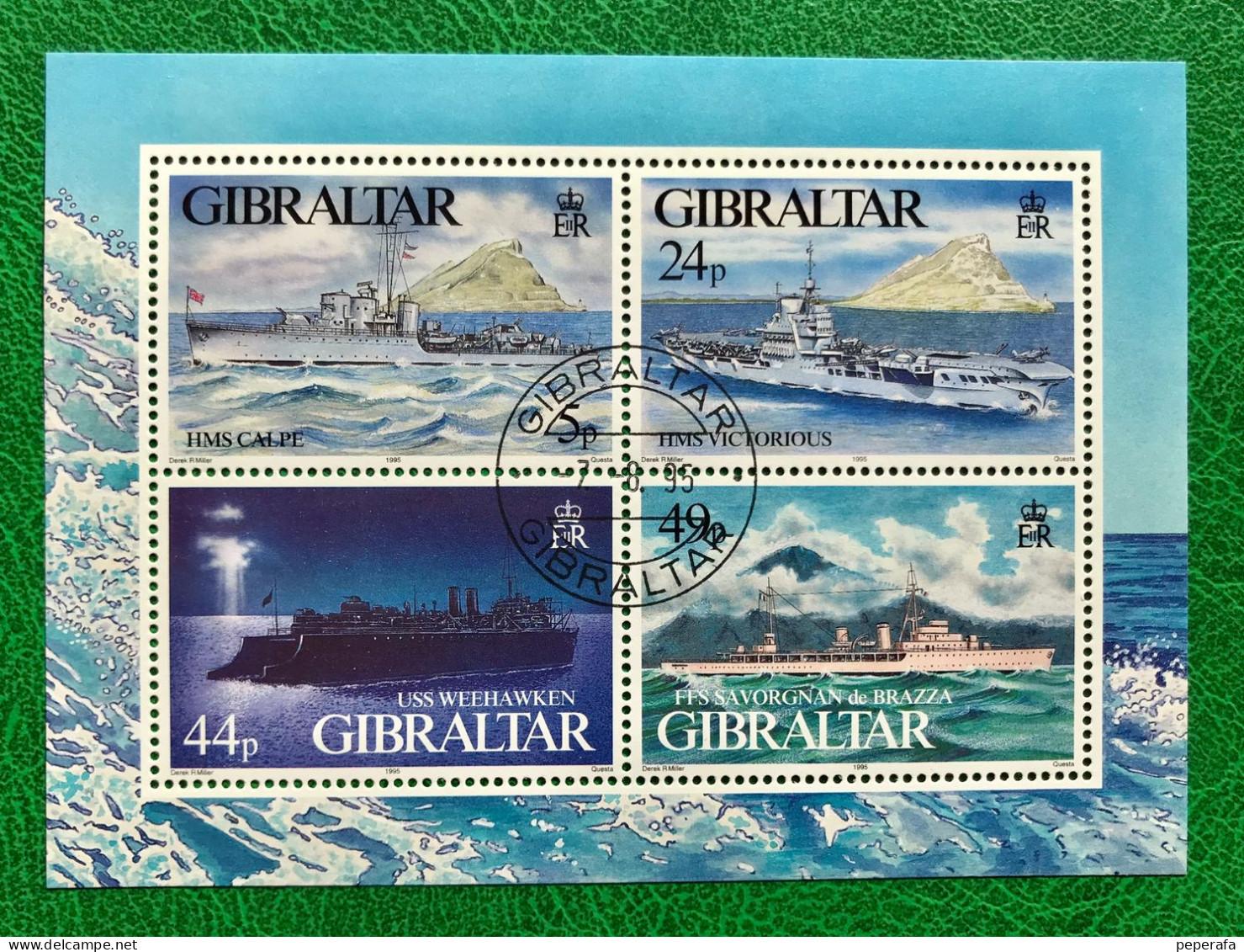 GIBRALTAR, 1996 War Ships S/s, Mint NH, Transport - Various - Ships And Boats (LOT 2) - Gibilterra