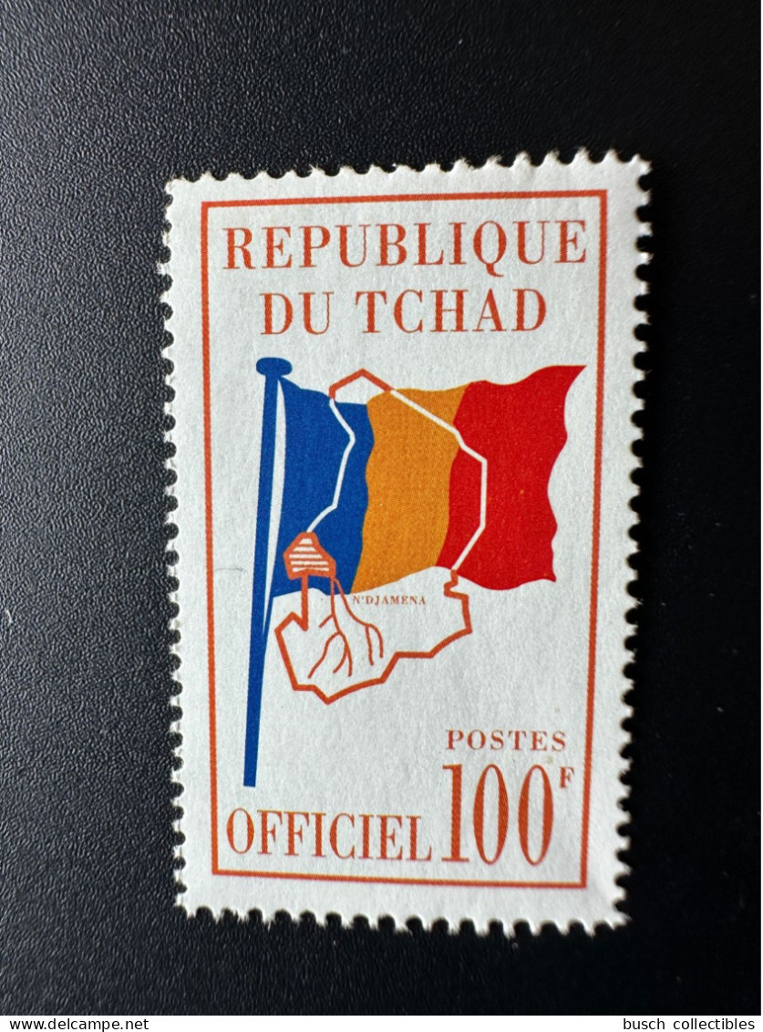 Tchad Chad Tschad 1999 Mi. 14 100F Dienstmarke Service Officiel Drapeau Fahne Flag N'Djamena - Tchad (1960-...)
