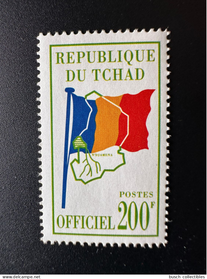 Tchad Chad Tschad 1999 Mi. 17 200F Dienstmarke Service Officiel Drapeau Fahne Flag N'Djamena - Chad (1960-...)