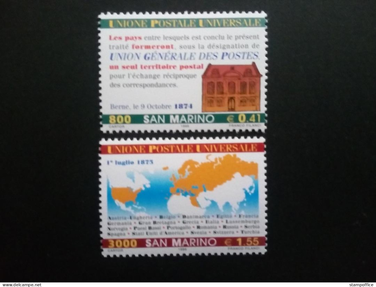 SAN MARINO MI-NR. 1836-1837 POSTFRISCH(MINT) 125 JAHRE WELTPOSTVEREIN(UPU) 1999 - Unused Stamps