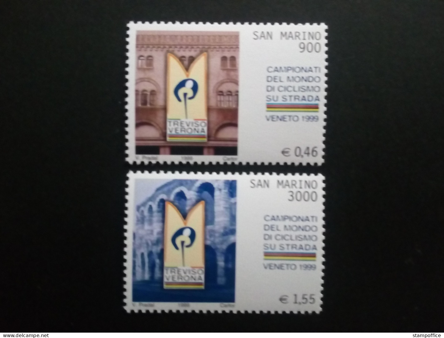 SAN MARINO MI-NR. 1834-1835 POSTFRISCH(MINT) STRASSENRAD WM TREVISO VERONA 1999 - Nuevos