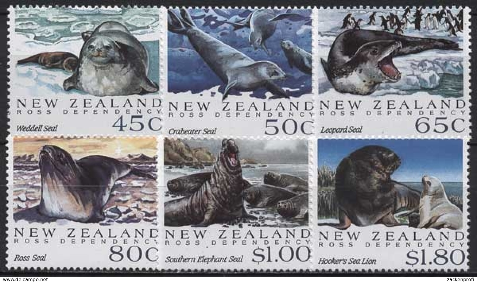 Neuseeland 1992 Meeressäuger Robben 1220/25 Postfrisch - Unused Stamps