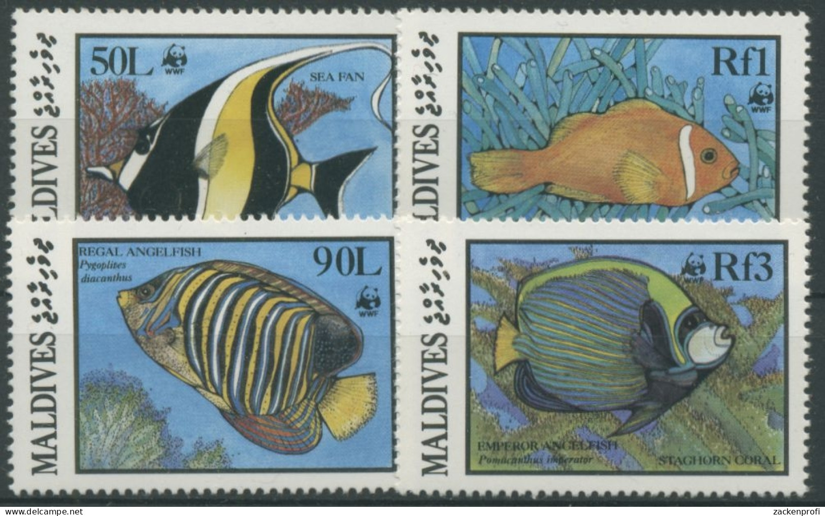 Malediven 1986 WWF Tierschutz Fische 1198/01 Postfrisch - Maldives (1965-...)