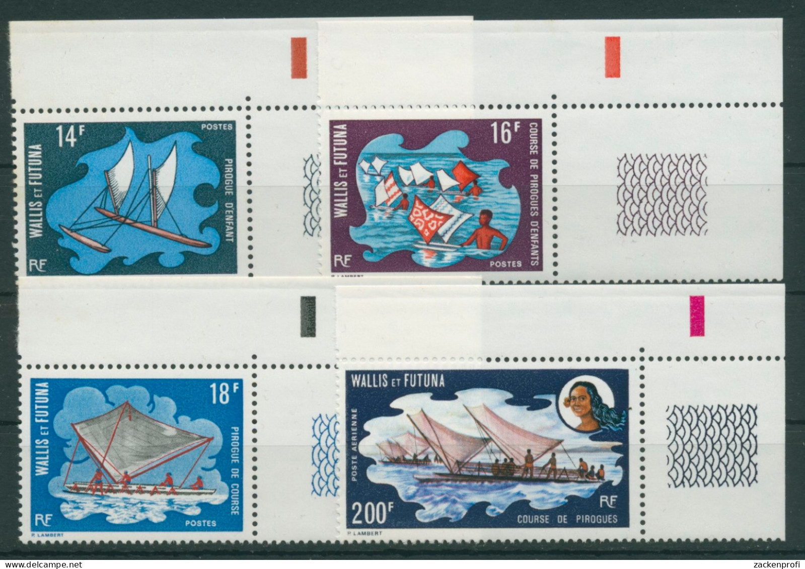 Wallis Und Futuna 1972 Segelboote Pirogen-Wettbewerbe 238/41 Postfrisch - Unused Stamps