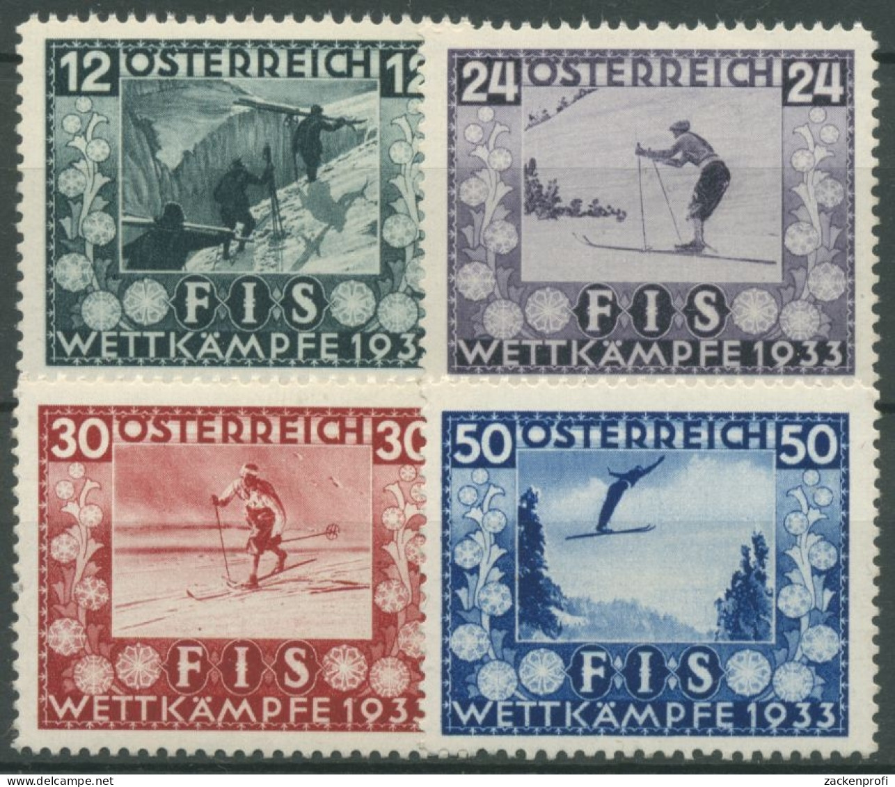 Österreich 1933 FIS-Wettkämpfe Innsbruck 551/54 Postfrisch - Ungebraucht