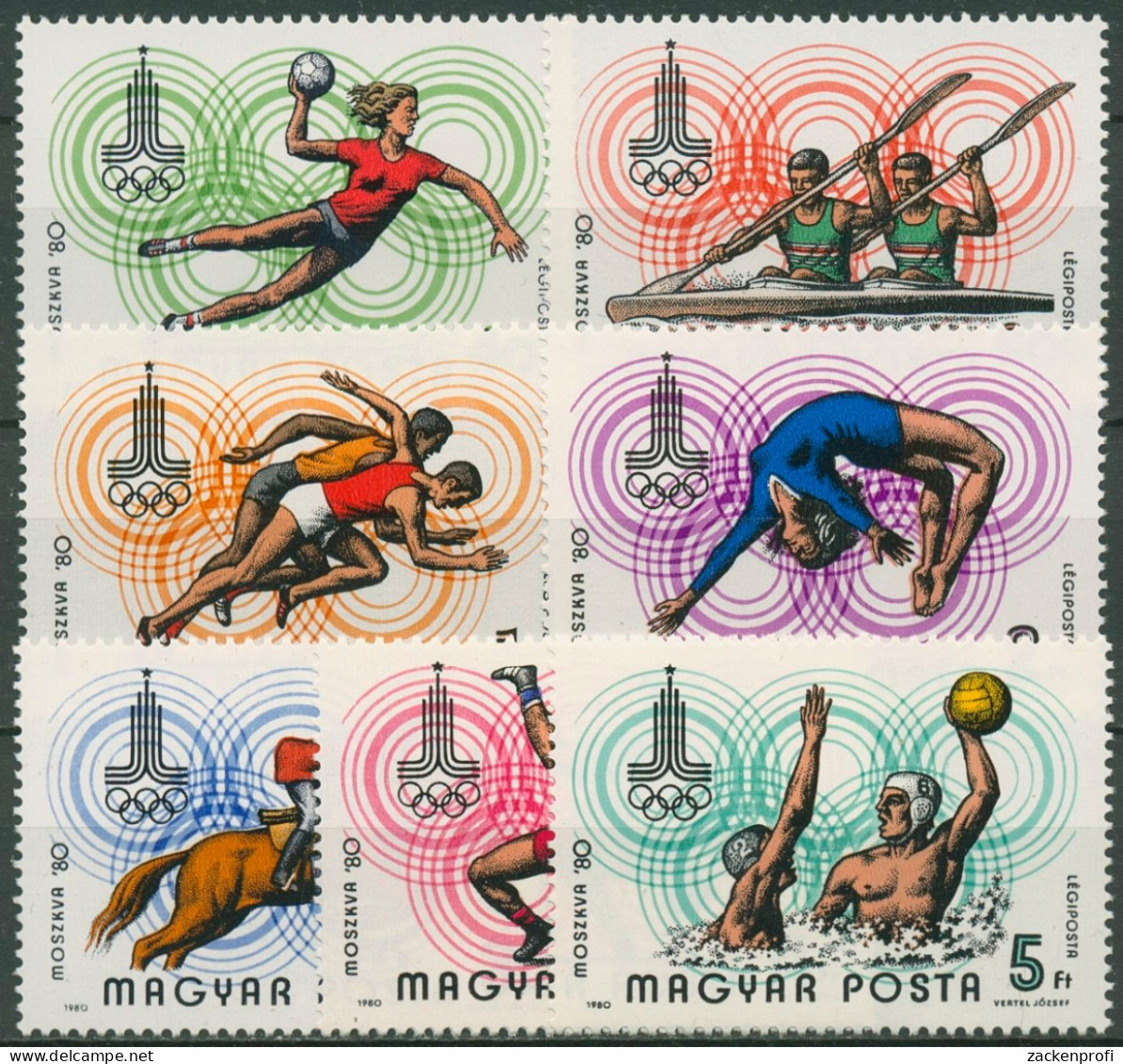 Ungarn 1980 Olympia Sommerspiele Moskau 3433/39 A Postfrisch - Nuovi