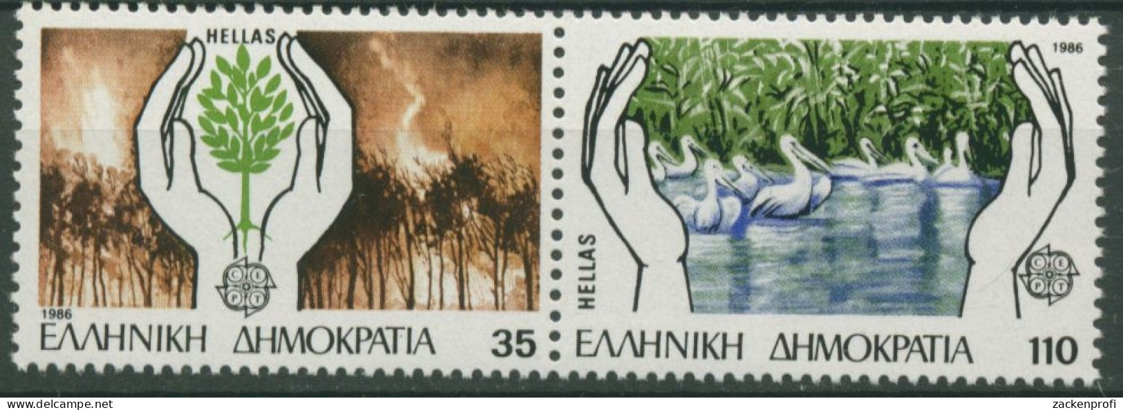 Griechenland 1986 EUROPA: Natur- Und Umweltschutz 1630/31 A ZD Postfrisch - Nuevos