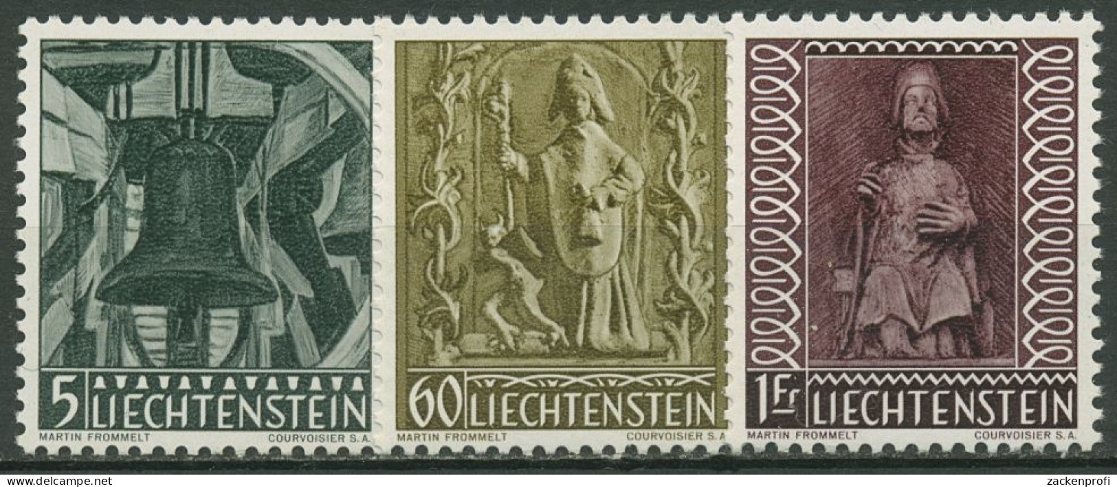 Liechtenstein 1959 Weihnachten Plastiken 386/88 Postfrisch - Ongebruikt