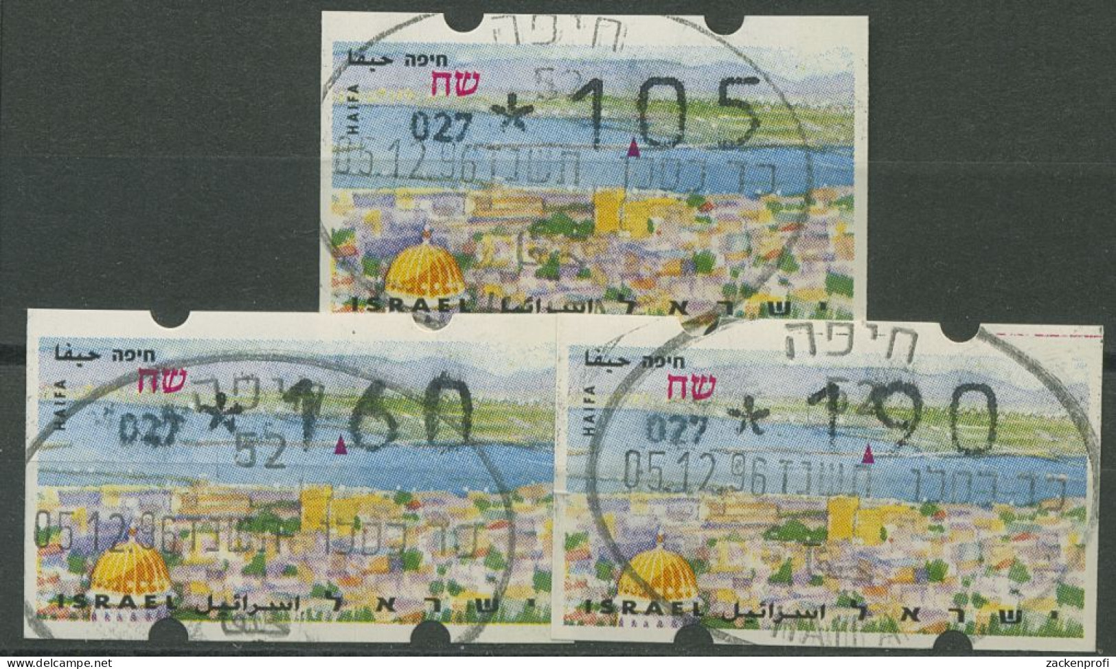 Israel 1996 ATM Haifa Mit Automaten-Nr., Phosphorstreifen ATM 32 Y S1 Gestempelt - Vignettes D'affranchissement (Frama)