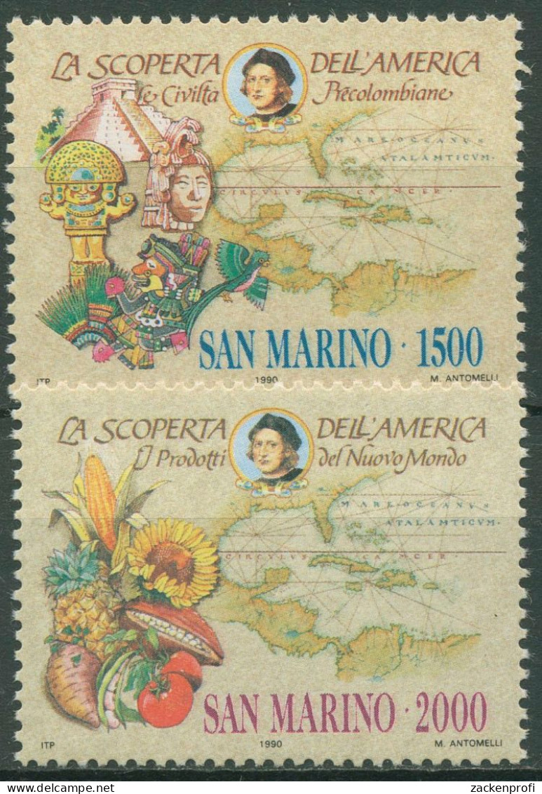 San Marino 1990 Entdeckung Amerikas Christoph Kolumbus 1456/57 Postfrisch - Ongebruikt