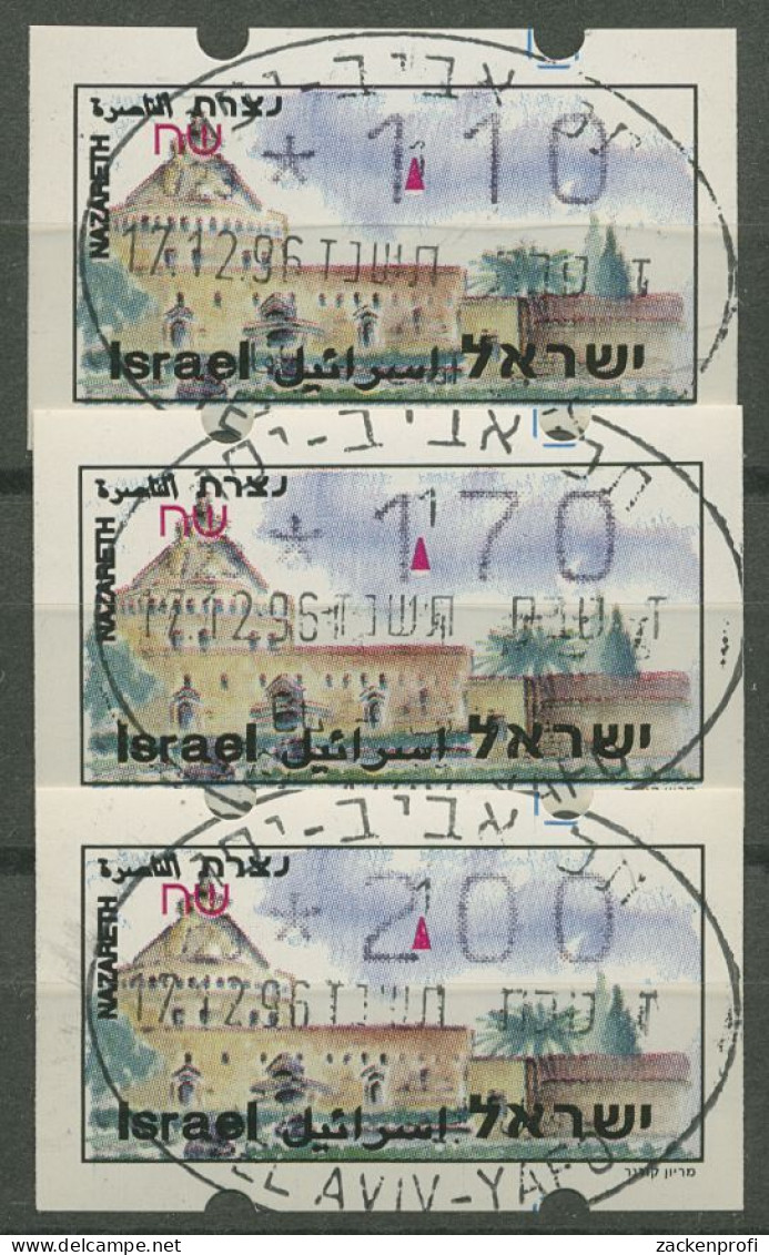 Israel ATM 1994 Nazareth Automat 023, Satz 3 Werte, ATM 19.2 X S5 Gestempelt - Viñetas De Franqueo (Frama)