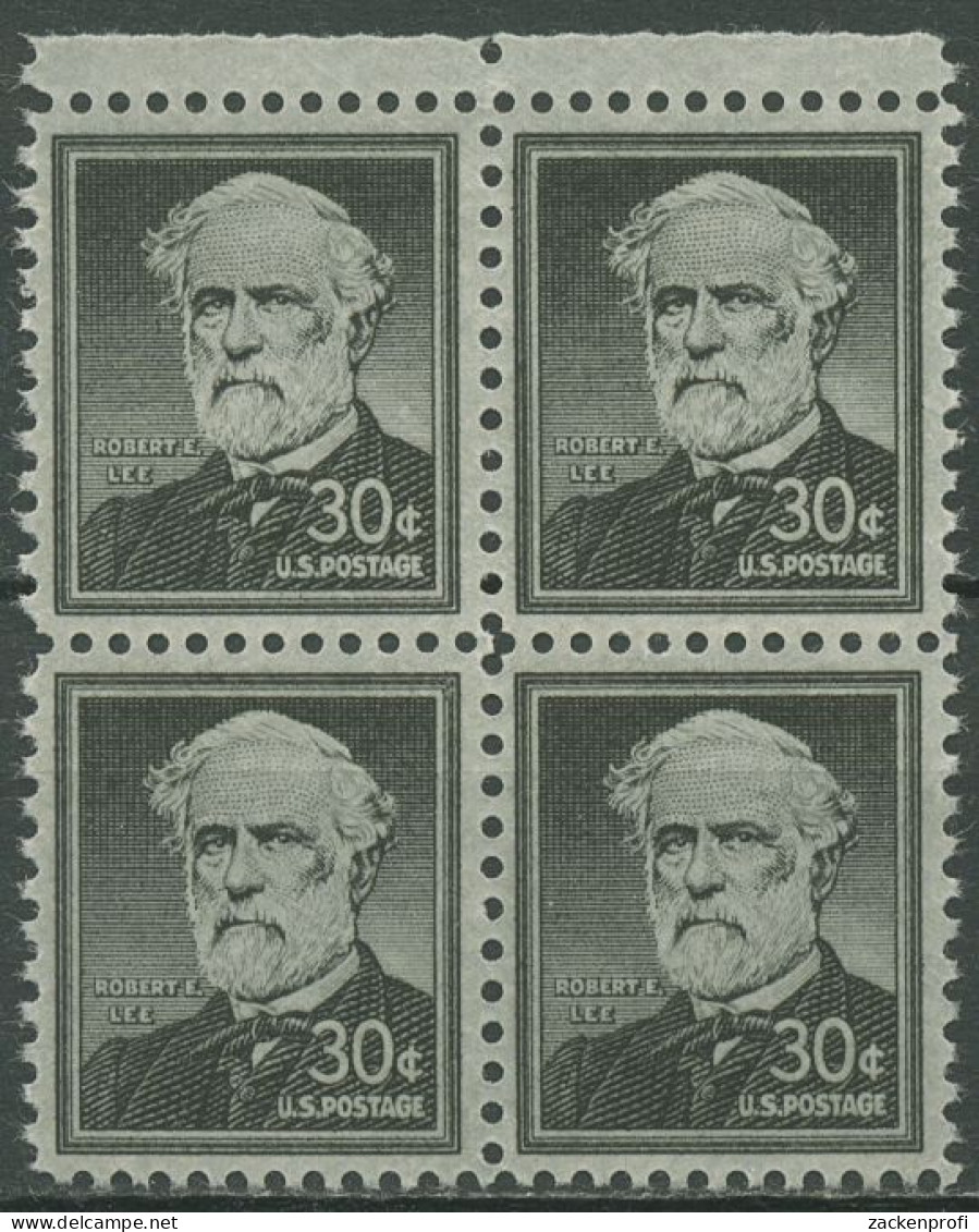USA 1954 General Lee 671 4er-Block Postfrisch - Unused Stamps