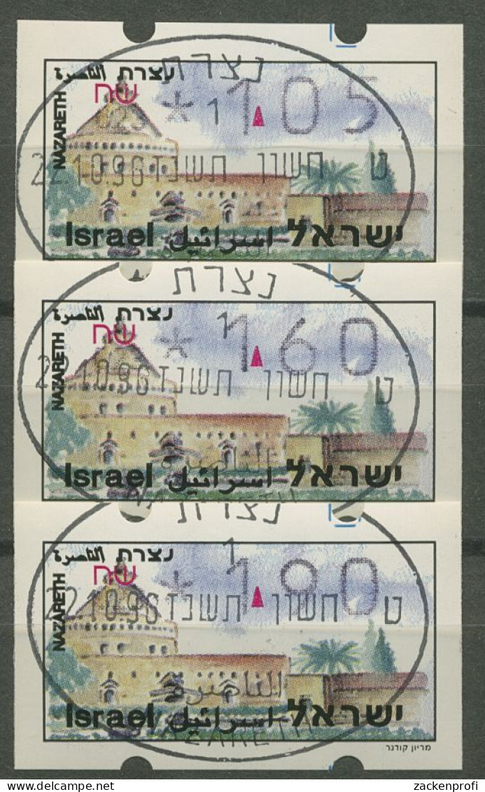 Israel ATM 1994 Nazareth Automat 023, Satz 3 Werte, ATM 19.2 X S4 Gestempelt - Viñetas De Franqueo (Frama)