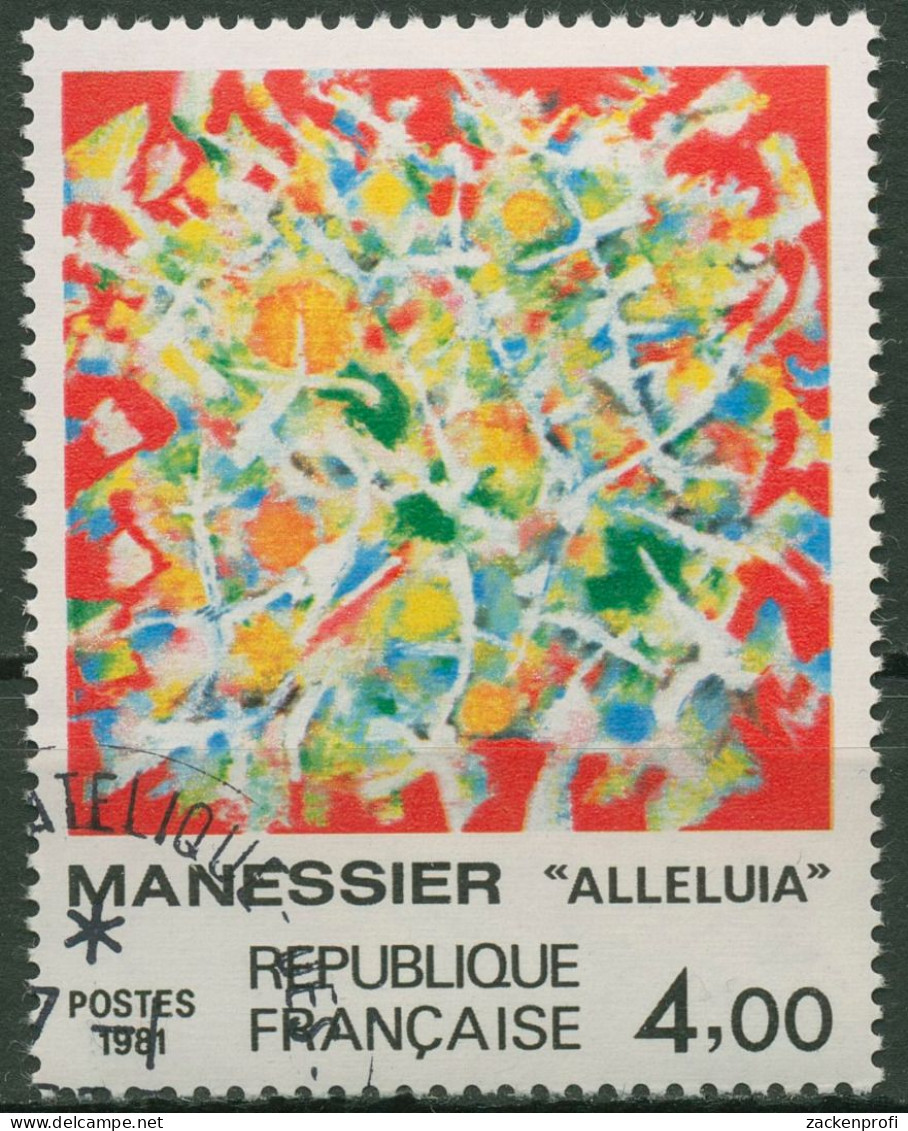 Frankreich 1981 Zeitgenössische Kunst Gemälde Alfred Manessier 2298 Gestempelt - Usados