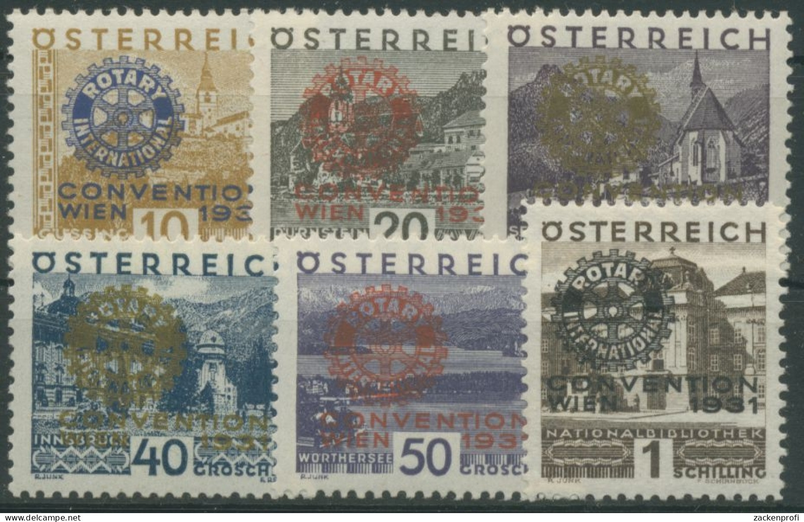 Österreich 1931 Kongress Von Rotary International 518/23 Postfrisch - Ungebraucht