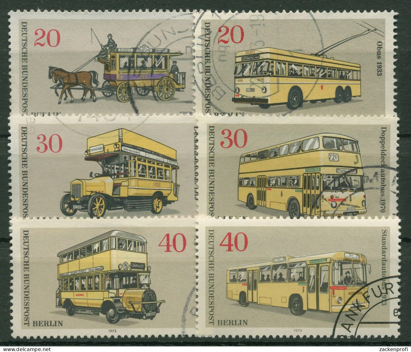 Berlin 1973 Verkehrsmittel Omnibusse 446/51 Gestempelt - Gebraucht