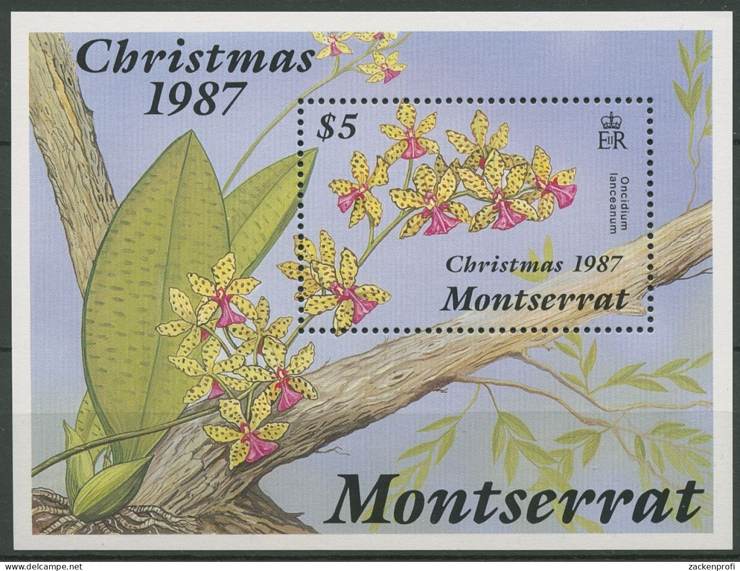 Montserrat 1987 Weihnachten Orchideen Block 46 Postfrisch (C94114) - Montserrat