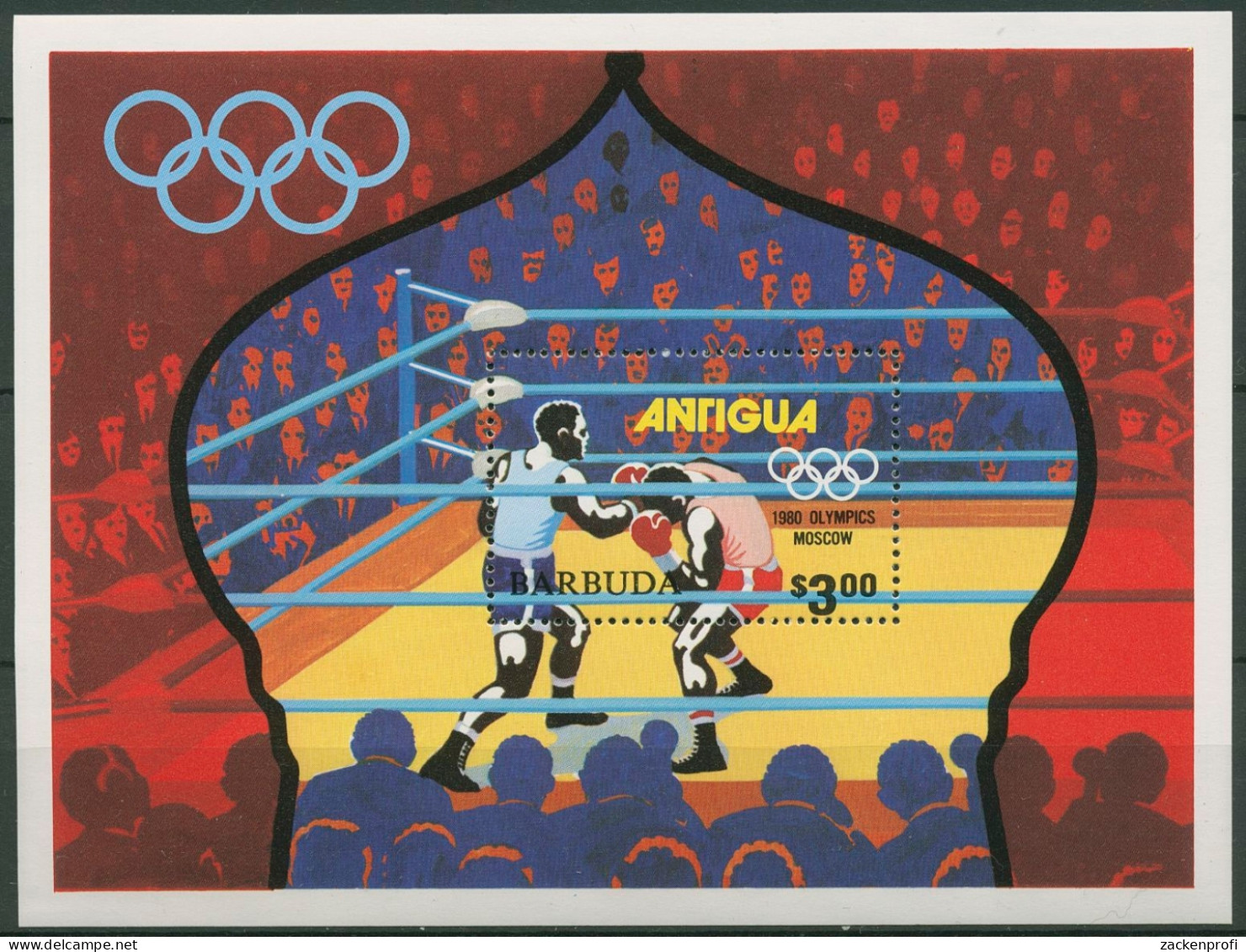 Barbuda 1980 Olympia Moskau Boxen Block 49 Postfrisch (C94730) - Antigua And Barbuda (1981-...)