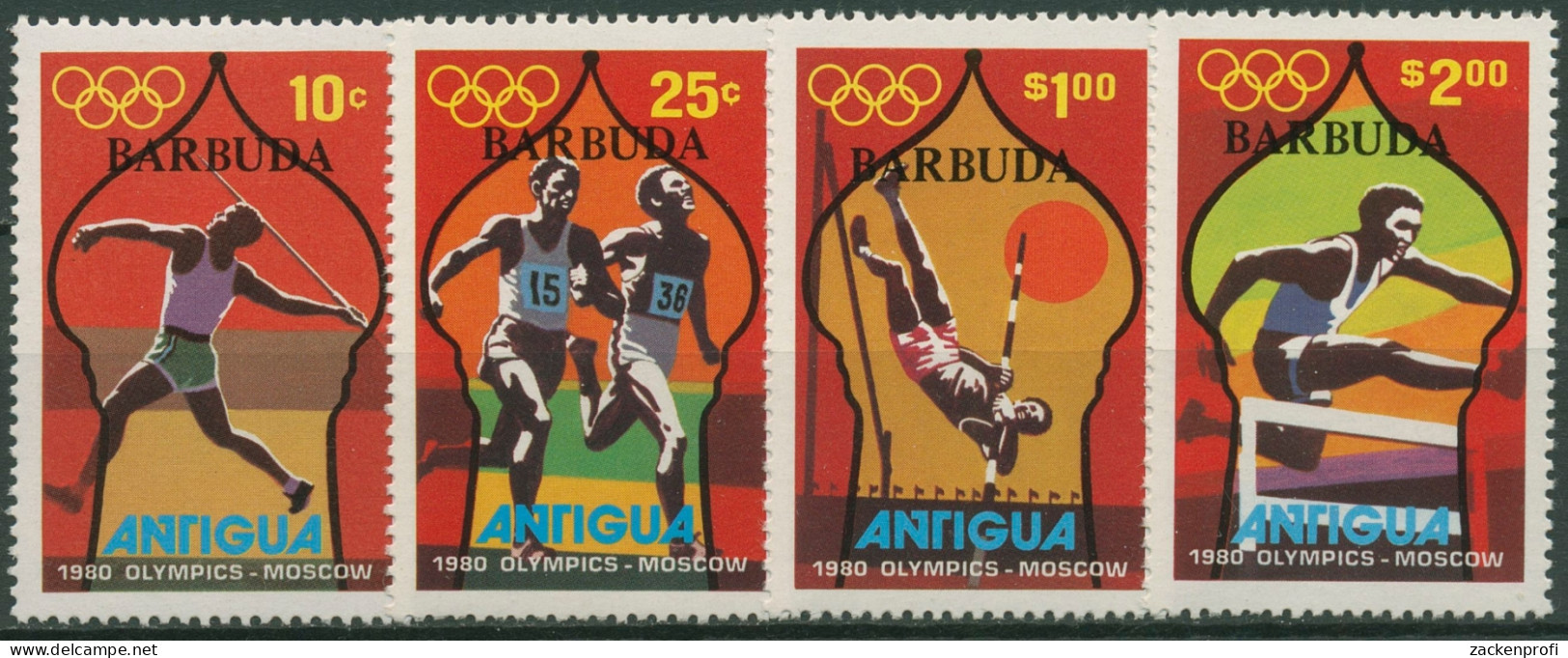 Barbuda 1980 Olympia Sommerspiele Moskau 474/77 Postfrisch - Barbuda (...-1981)