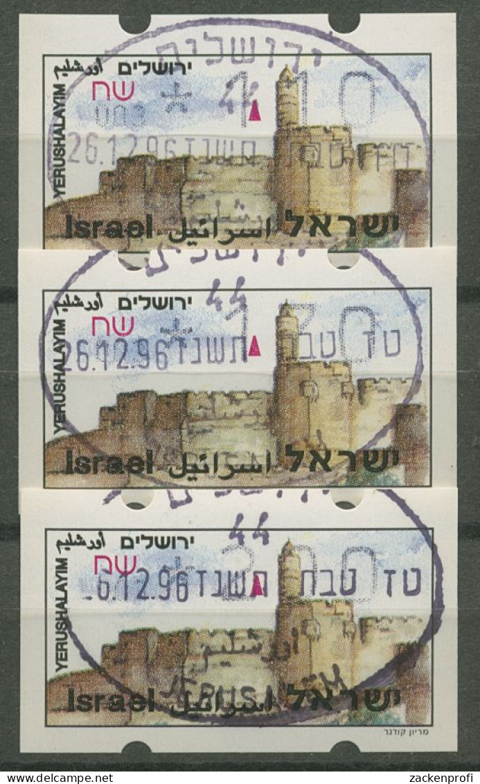 Israel ATM 1994 Jerusalem Automat 003, Satz 3 Werte, ATM 18.1 X S5 Gestempelt - Viñetas De Franqueo (Frama)