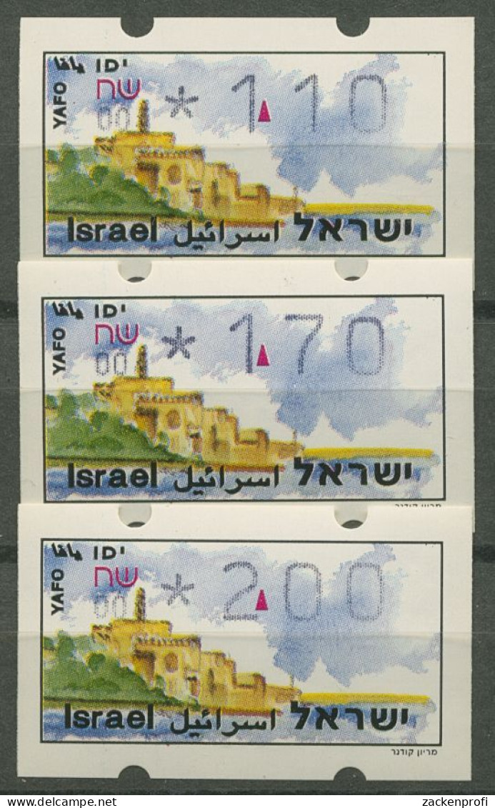 Israel ATM 1994 Jaffa Automat 004, Satz 3 Werte, ATM 16.1 X S5 Postfrisch - Automatenmarken (Frama)