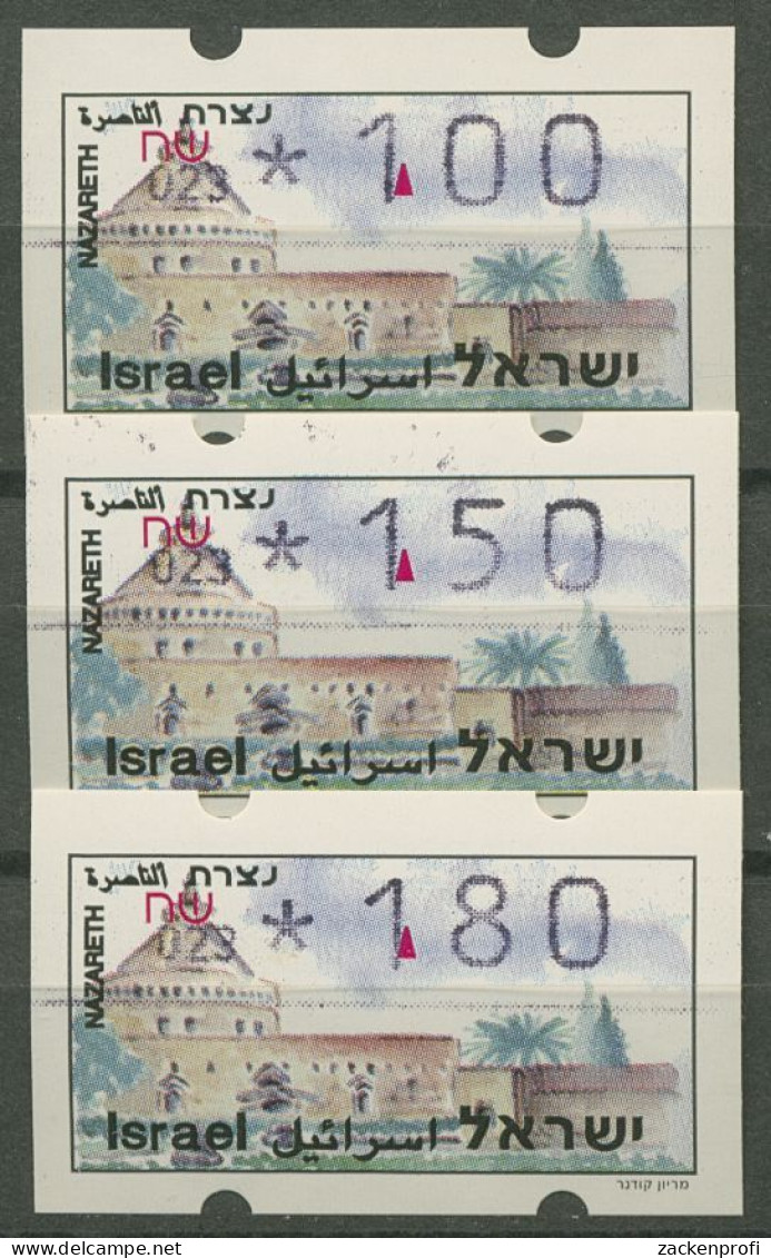 Israel ATM 1994 Nazareth Automat 023, Satz 3 Werte, ATM 19.2 X S3 Postfrisch - Automatenmarken (Frama)