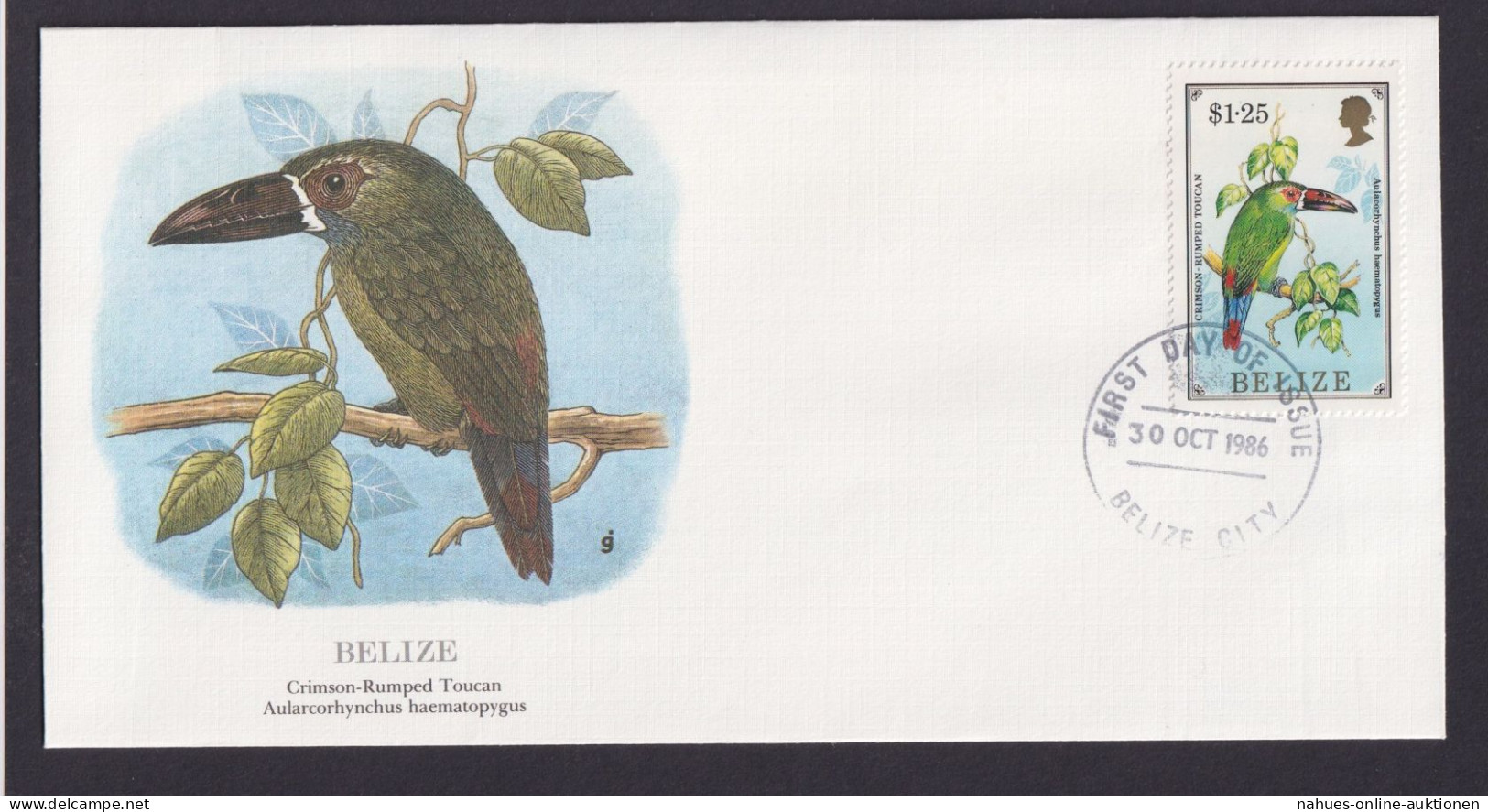 Belize Mittelamerika Fauna Vögel Tukane Schöner Künstler Brief - Maldives (1965-...)