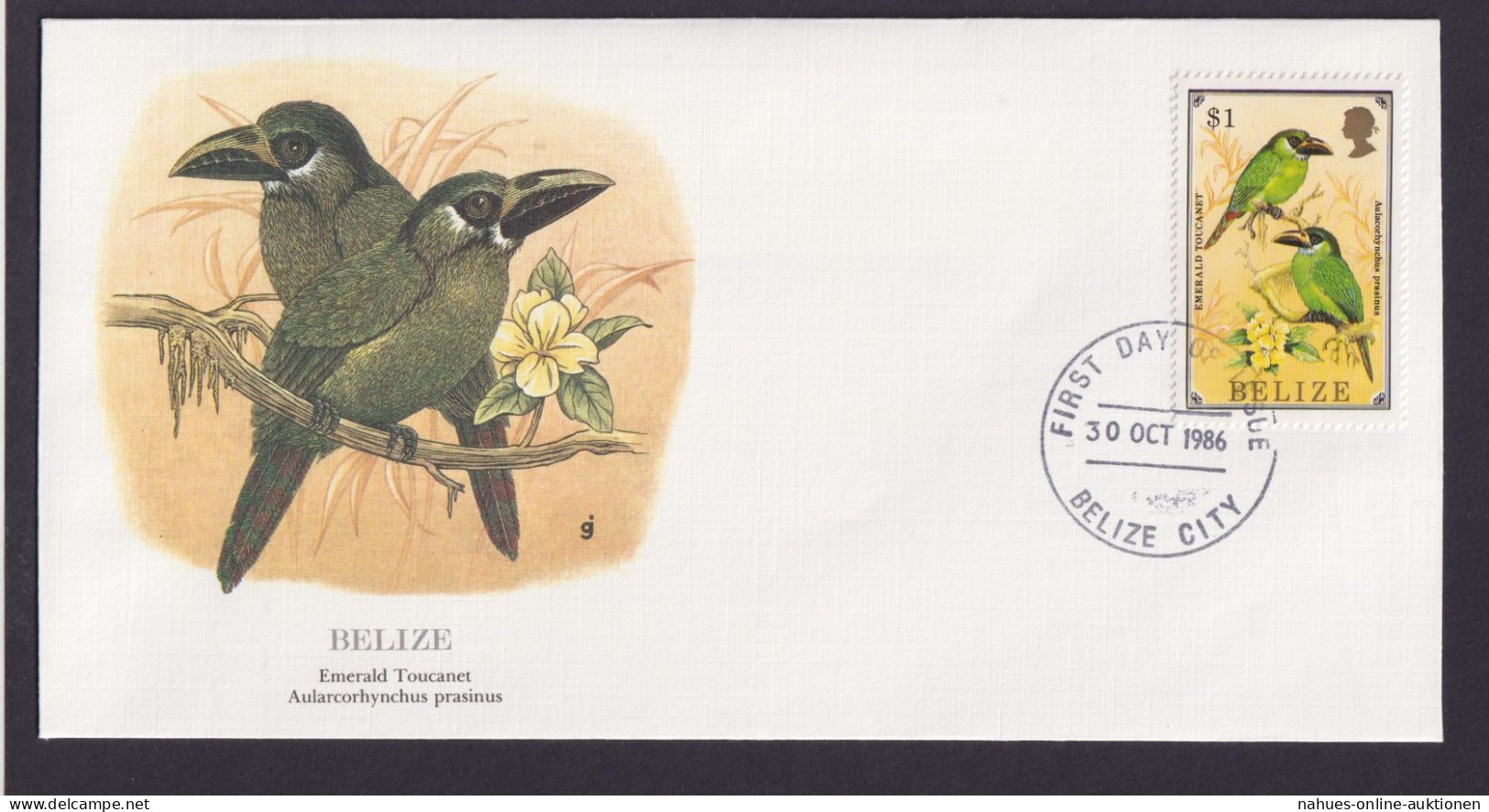 Belize Mittelamerika Fauna Vögel Smaragt Tukan Schöner Künstler Brief - Maldives (1965-...)