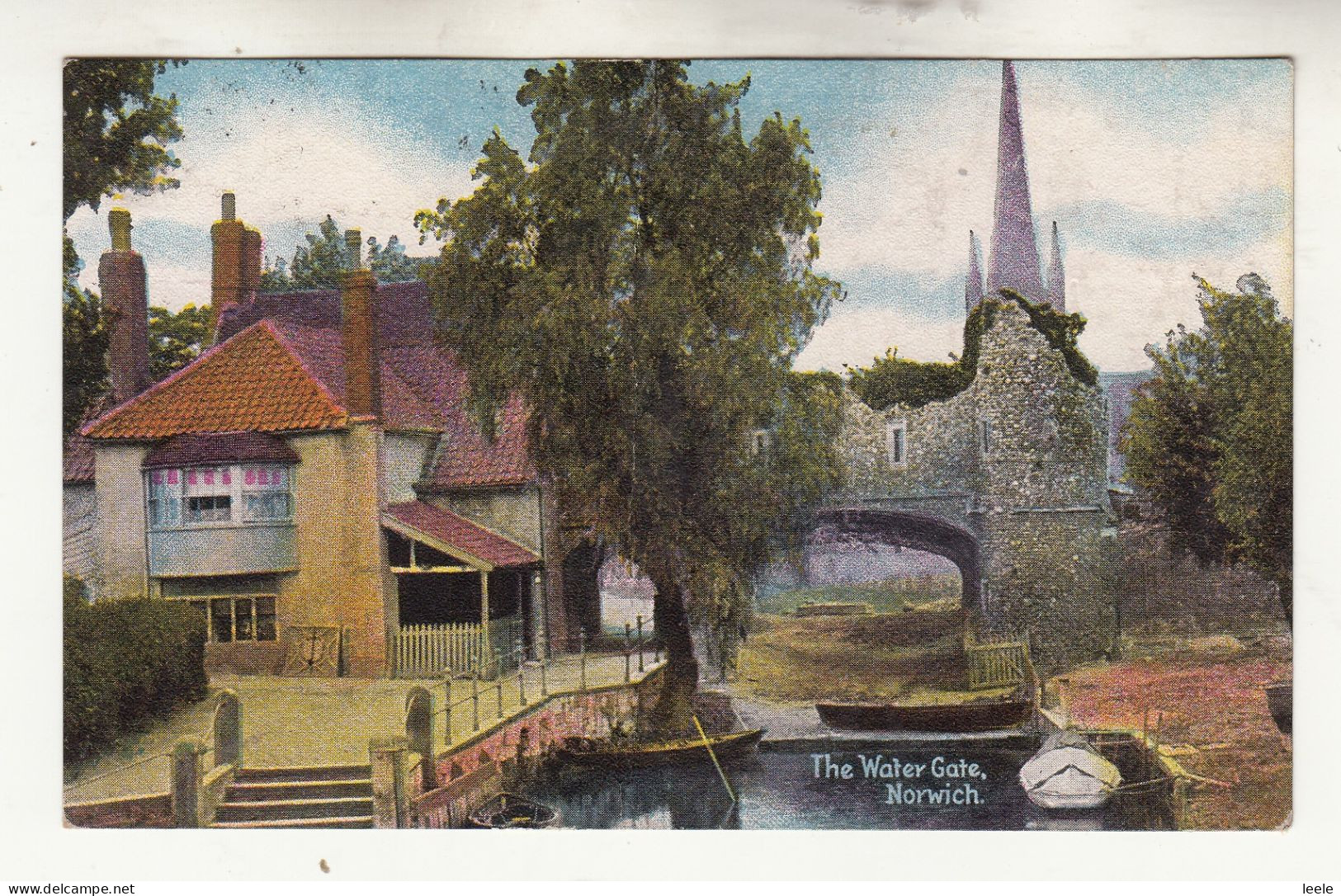 DC41. Antique Postcard. The Water Gate, Norwich, Norfolk - Norwich