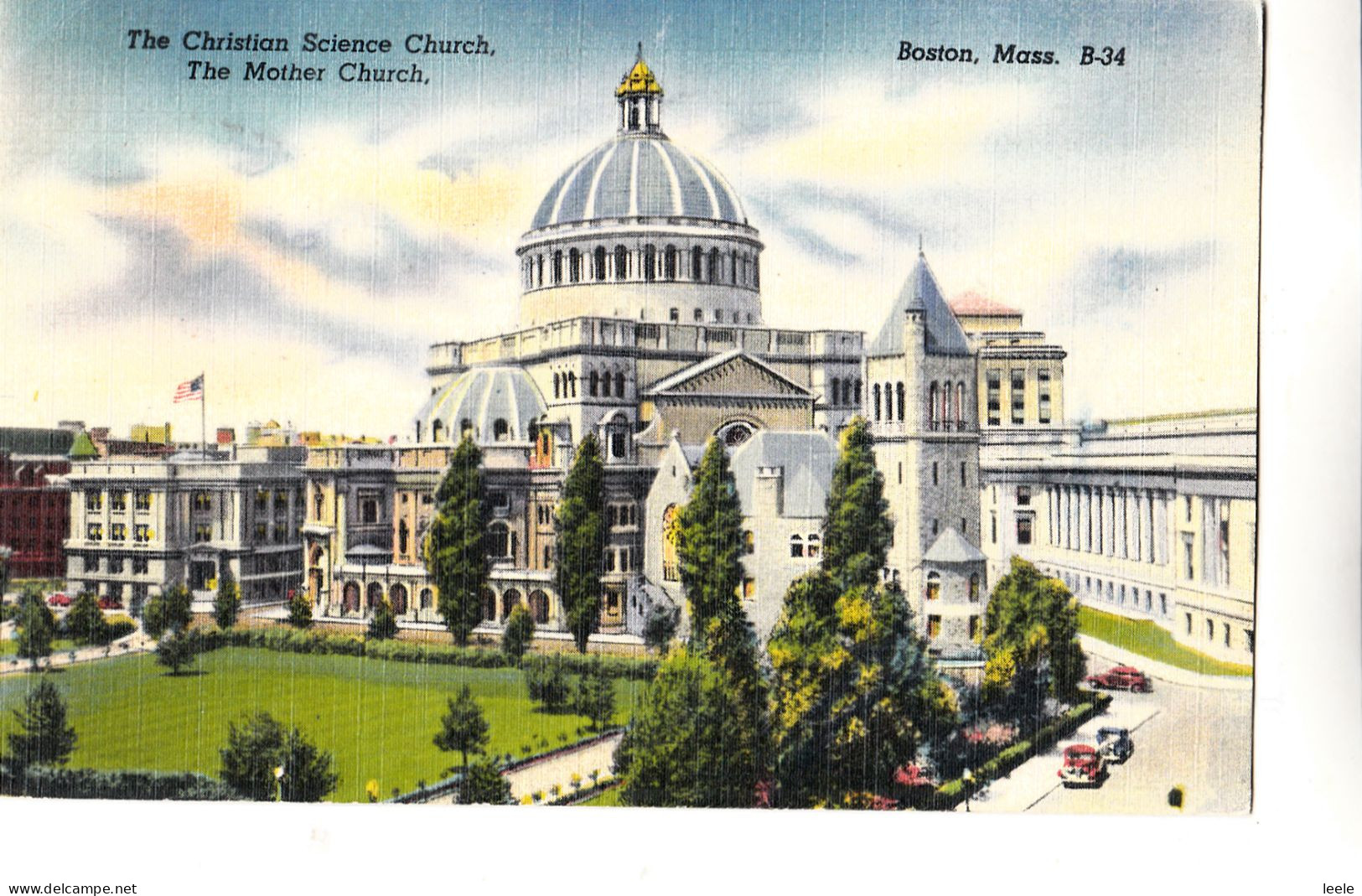 DC45. Vintage US Postcard. The Christian Science Church. Boston. Mass. - Boston