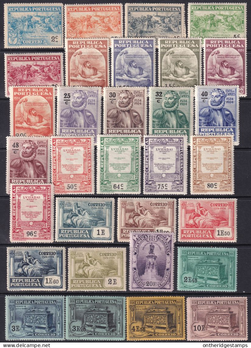 Portugal 1924 Sc 315-45 Mundifil 299-329 Complete Set Most MNH** - Unused Stamps