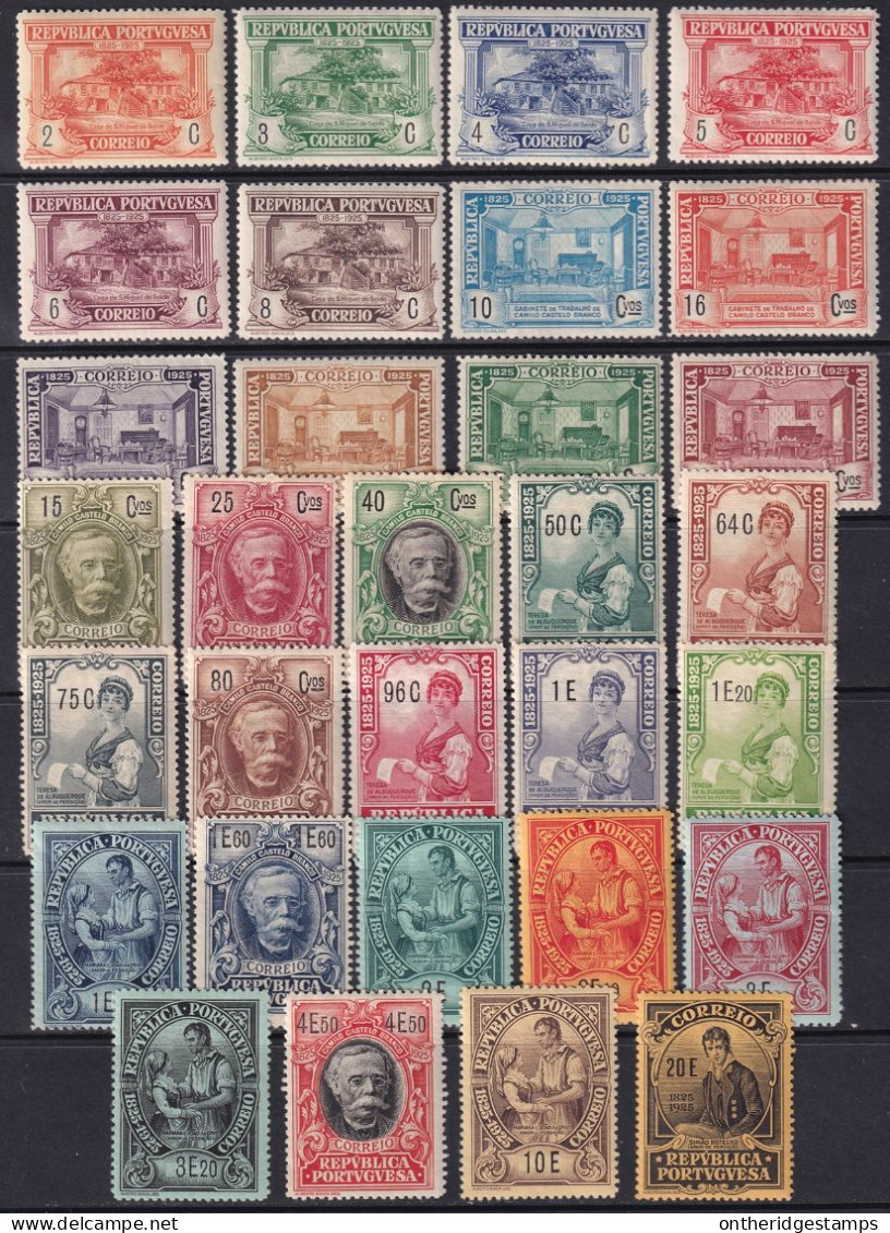 Portugal 1925 Sc 346-76 Mundifil 330-60 Complete Set Most MH* - Unused Stamps