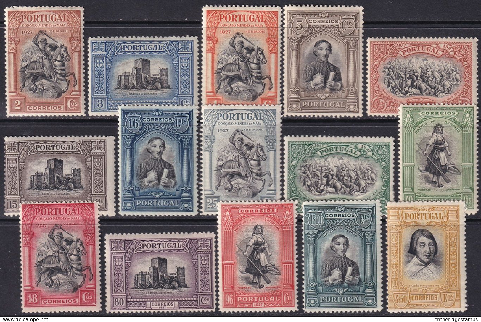 Portugal 1927 Sc 422-36 Mundifil 420-34 Set MLH/MH* - Unused Stamps