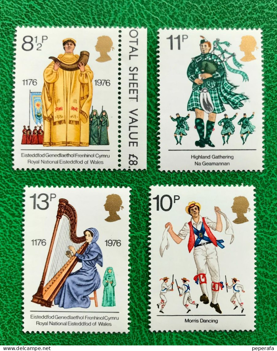 GB GREAT BRITAIN 1976 MINT PHQ CARDS BRITISH CULTURAL TRADITIONS N17 ARCHDRUID MORRIS DANCING - Unused Stamps